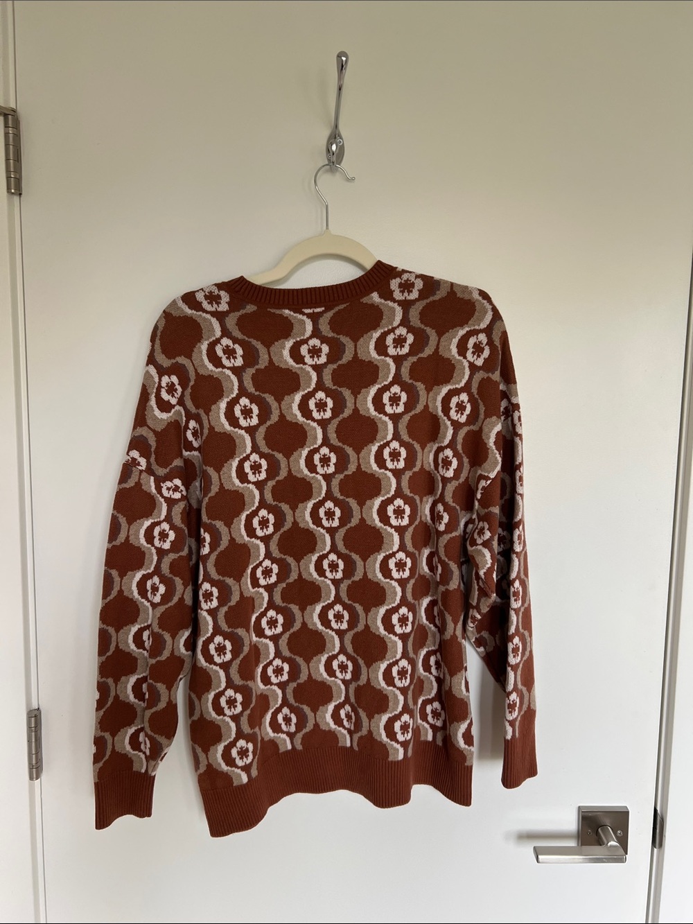 Sunday Best Rust Floral-Chain Crewneck Sweater - Picture 4 of 4